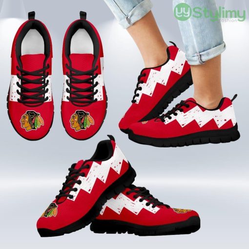 Dragon Flying Fancy Chicago Blackhawks Logo Sneakers Shoes Gift For Men And Women Product Photo 1