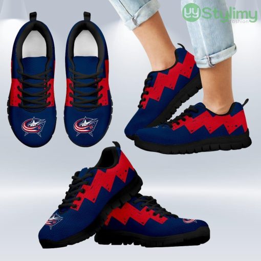 Dragon Flying Fancy Columbus Blue Jackets Logo Sneakers Shoes Gift For Men And Women Product Photo 1