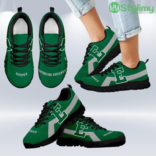 Eastern Michigan Eagles Line Logo Sneakers Shoes Gift For Men And Women Product Photo 1