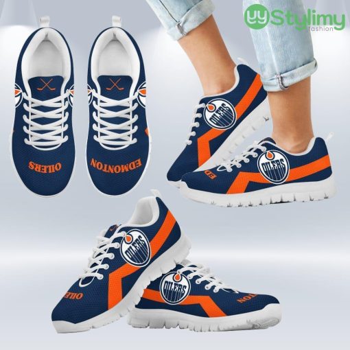 Edmonton Oilers Line Logo Sneakers Shoes Gift For Men And Women Product Photo 2