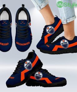 Edmonton Oilers Line Logo Sneakers Shoes Gift For Men And Women Product Photo 1