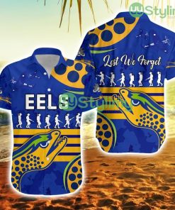 Eels Anzac Hawaiian Shirt Lest We Forget Trending Summer Product Photo 1