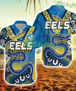 Eels Rugby Hawaiian Shirt Aboriginal Art Sporty Style Trending Summer Product Photo 1