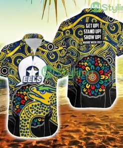 Eels Rugby Hawaiian Shirt Naidoc Week No.1 Trending Summer Product Photo 1