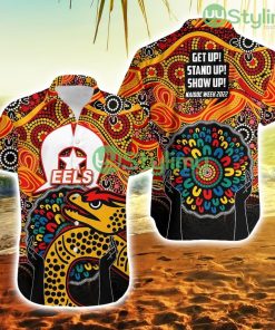 Eels Rugby Hawaiian Shirt Naidoc Week No.2 Trending Summer Product Photo 1