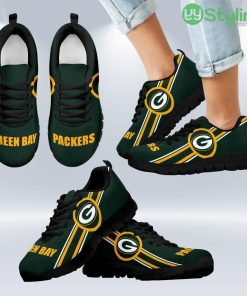 Fall Of Light Green Bay Packers Sneakers Shoes Gift For Men And Women Product Photo 1