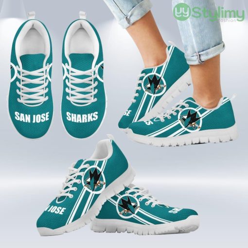 Fall Of Light San Jose Sharks Sneakers Shoes Gift For Men And Women Product Photo 2