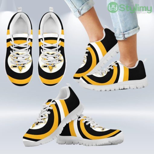 Favorable Significant Shield Pittsburgh Penguins Sneakers Shoes Gift For Men And Women Product Photo 2