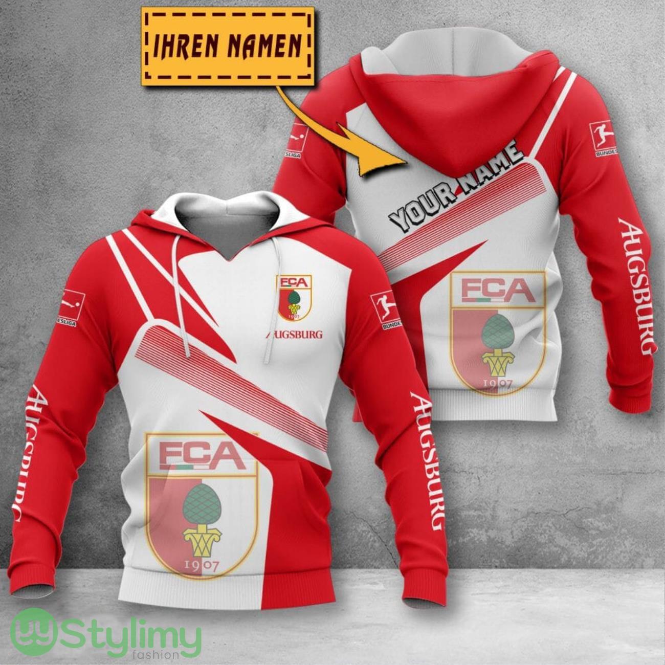FC Augsburg 3D Printing Hoodie Custom Name For Fans Gift 6 FC Augsburg 3D Printing Hoodie Custom Name For Fans Gift Product Photo 1