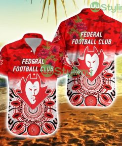 Federal Football Club Anzac Hawaiian Shirt Indigenous Vibes Trending Summer Product Photo 1