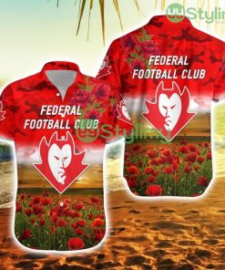 Federal Football Club Anzac Hawaiian Shirt Poppy Vibes Trending Summer Product Photo 1