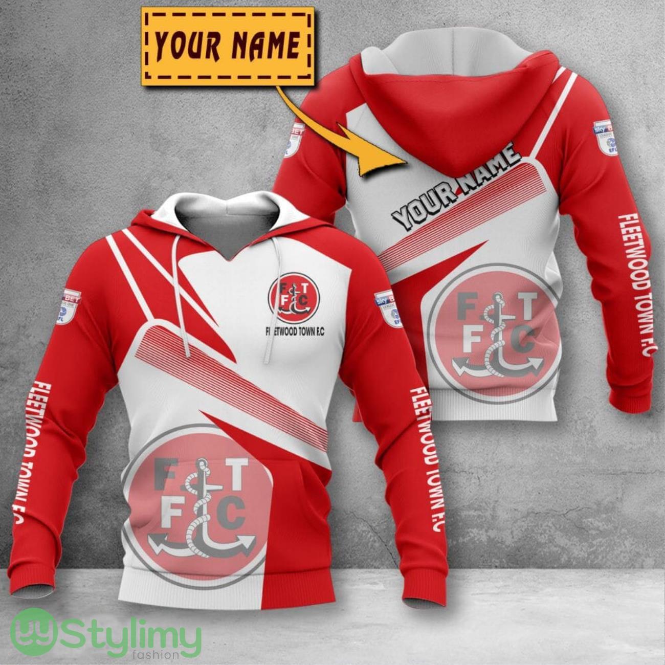 Fleetwood Town F.C 3D Printing Hoodie Custom Name For Fans Gift 6 Fleetwood Town F.C 3D Printing Hoodie Custom Name For Fans Gift Product Photo 1
