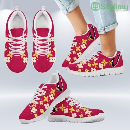 Flowers Pattern Arizona Cardinals Sneakers Shoes Gift For Men And Women Product Photo 2