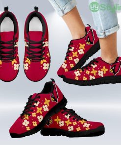 Flowers Pattern Arizona Cardinals Sneakers Shoes Gift For Men And Women Product Photo 1