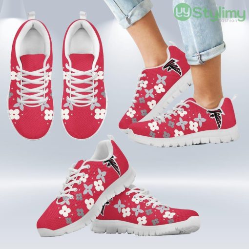 Flowers Pattern Atlanta Falcons Sneakers Shoes Gift For Men And Women Product Photo 2