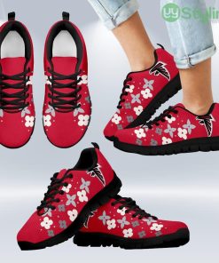Flowers Pattern Atlanta Falcons Sneakers Shoes Gift For Men And Women Product Photo 1
