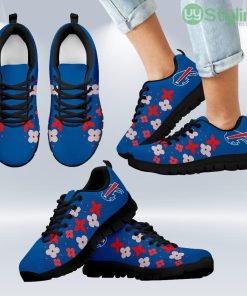 Flowers Pattern Buffalo Bills Sneakers Shoes Gift For Men And Women Product Photo 1