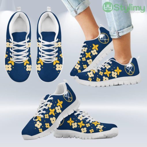 Flowers Pattern Buffalo Sabres Sneakers Shoes Gift For Men And Women Product Photo 2