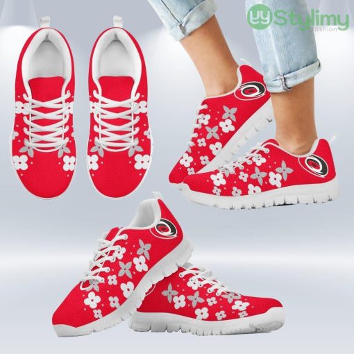 Flowers Pattern Carolina Hurricanes Sneakers Shoes Gift For Men And Women Product Photo 2