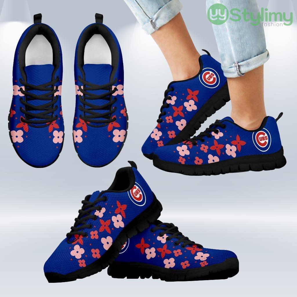 Flowers Pattern Chicago Cubs Sneakers Shoes Gift For Men And Women 5 Flowers Pattern Chicago Cubs Sneakers Shoes Gift For Men And Women Product Photo 1