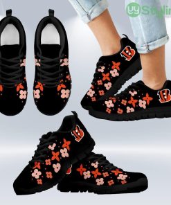 Flowers Pattern Cincinnati Bengals Sneakers Shoes Gift For Men And Women Product Photo 1