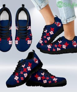 Flowers Pattern Cleveland Indians Sneakers Shoes Gift For Men And Women Product Photo 1