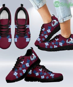 Flowers Pattern Colorado Avalanche Sneakers Shoes Gift For Men And Women Product Photo 1