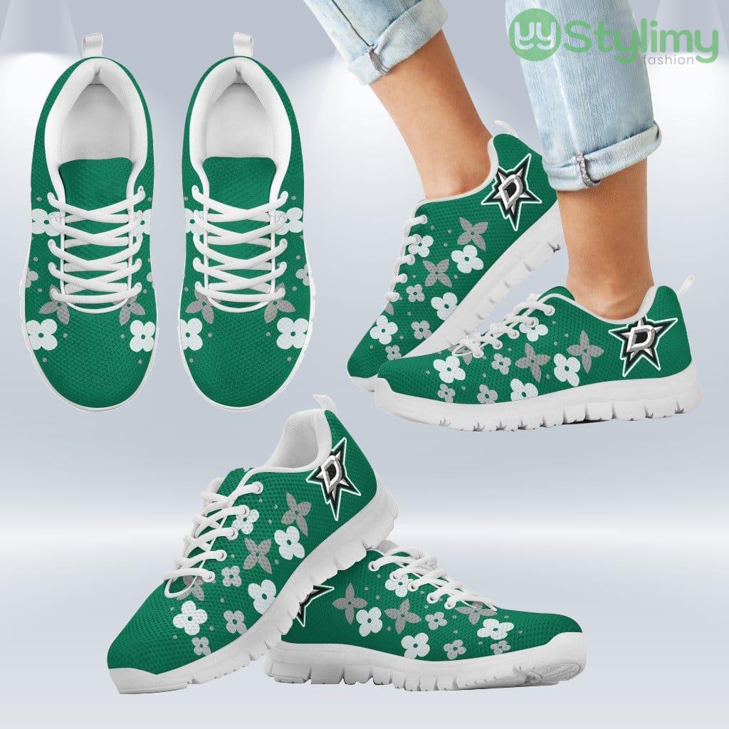Flowers Pattern Dallas Stars Sneakers Shoes Gift For Men And Women 2 Flowers Pattern Dallas Stars Sneakers Shoes Gift For Men And Women Product Photo 2