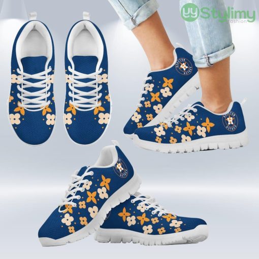 Flowers Pattern Houston Astros Sneakers Shoes Gift For Men And Women Product Photo 2
