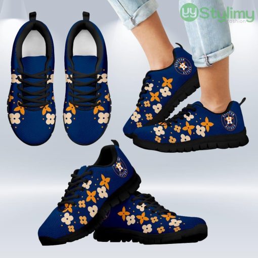 Flowers Pattern Houston Astros Sneakers Shoes Gift For Men And Women Product Photo 1