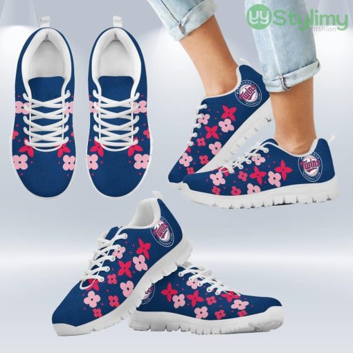 Flowers Pattern Minnesota Twins Sneakers Shoes Gift For Men And Women Product Photo 2