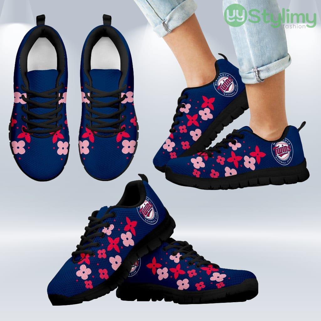 Flowers Pattern Minnesota Twins Sneakers Shoes Gift For Men And Women 5 Flowers Pattern Minnesota Twins Sneakers Shoes Gift For Men And Women Product Photo 1