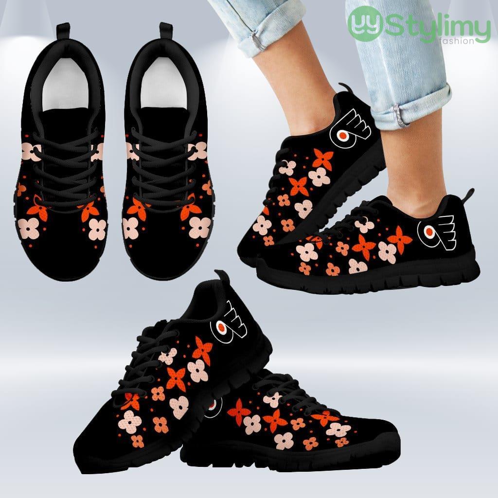 Flowers Pattern Philadelphia Flyers Sneakers Shoes Gift For Men And Women 5 Flowers Pattern Philadelphia Flyers Sneakers Shoes Gift For Men And Women Product Photo 1