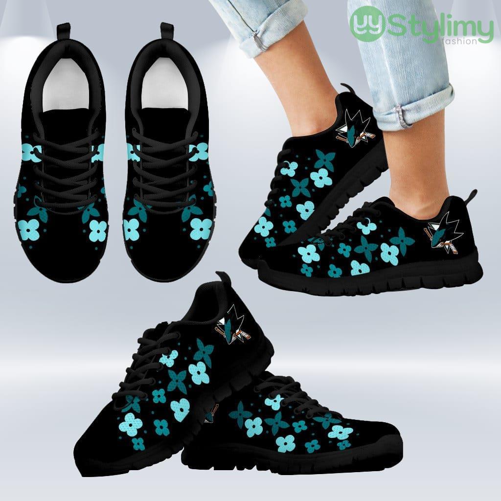 Flowers Pattern San Jose Sharks Sneakers Shoes Gift For Men And Women 5 Flowers Pattern San Jose Sharks Sneakers Shoes Gift For Men And Women Product Photo 1