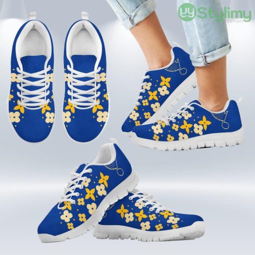 Flowers Pattern St. Louis Blues Sneakers Shoes Gift For Men And Women Product Photo 2