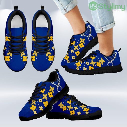 Flowers Pattern St. Louis Blues Sneakers Shoes Gift For Men And Women Product Photo 1