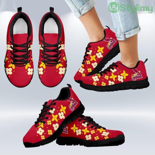 Flowers Pattern St. Louis Cardinals Sneakers Shoes Gift For Men And Women Product Photo 1