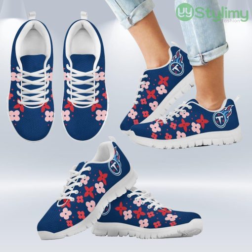 Flowers Pattern Tennessee Titans Sneakers Shoes Gift For Men And Women Product Photo 2