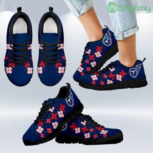 Flowers Pattern Tennessee Titans Sneakers Shoes Gift For Men And Women Product Photo 1