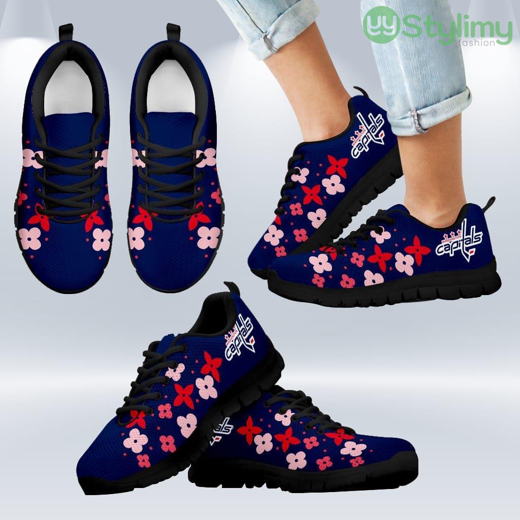 Flowers Pattern Washington Capitals Sneakers Shoes Gift For Men And Women 5 Flowers Pattern Washington Capitals Sneakers Shoes Gift For Men And Women Product Photo 1