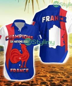 France Rugby Hawaiian Shirt Champions Six Nations 2022 Trending Summer Product Photo 1