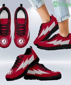 Funny Alabama Crimson Tide Sneakers Thunder Lightning Amazing Logo Shoes Gift For Men And Women Product Photo 1
