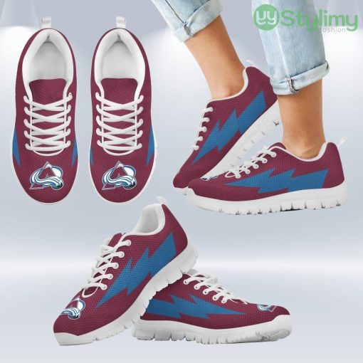 Funny Colorado Avalanche Sneakers Thunder Lightning Amazing Logo Shoes Gift For Men And Women Product Photo 2