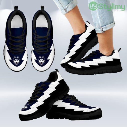 Funny Connecticut Huskies Sneakers Jagged Saws Creative Draw Shoes Gift For Men And Women Product Photo 1