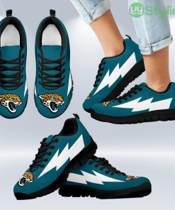 Funny Jacksonville Jaguars Sneakers Thunder Lightning Amazing Logo Shoes Gift For Men And Women Product Photo 1