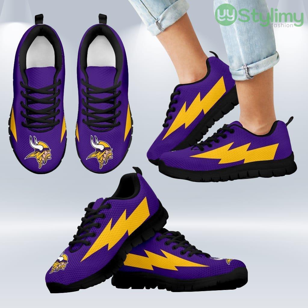 Funny Style Minnesota Vikings Sneakers Thunder Lightning Amazing Logo Shoes Gift For Men And Women 5 Funny Style Minnesota Vikings Sneakers Thunder Lightning Amazing Logo Shoes Gift For Men And Women Product Photo 1