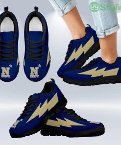 Funny Style Navy Midshipmen Sneakers Thunder Lightning Amazing Logo Shoes Gift For Men And Women Product Photo 1