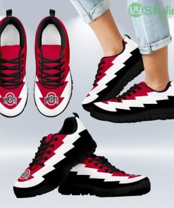 Funny Style Ohio State Buckeyes Sneakers Jagged Saws Creative Draw Shoes Gift For Men And Women Product Photo 1