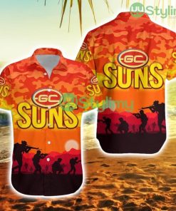 Gold Coast Suns Anzac Hawaiian Shirt Simple Style Trending Summer Product Photo 1
