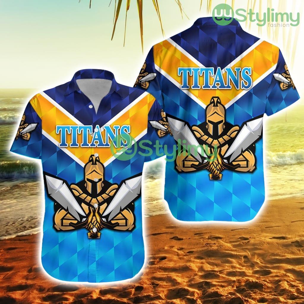 Gold Coast Titans Hawaiian Shirt Gladiator Original Style Trending Summer 2 Gold Coast Titans Hawaiian Shirt Gladiator Original Style Trending Summer Product Photo 1